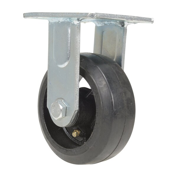 Rubber Rigid Caster 5 In. Diameter X 2 In. Width 440 Lb. Capacity Dark Black